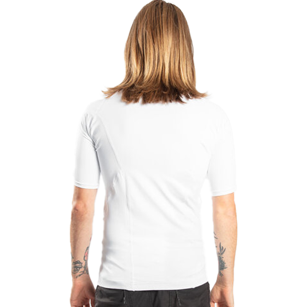 2025 Gul Mens Xola Short Sleeve Rash Vest RG0338-B9 - White